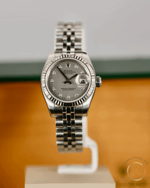 Rolex Lady Datejust 179174 Jubilee 26mm White MOP Dial Full Set 2006