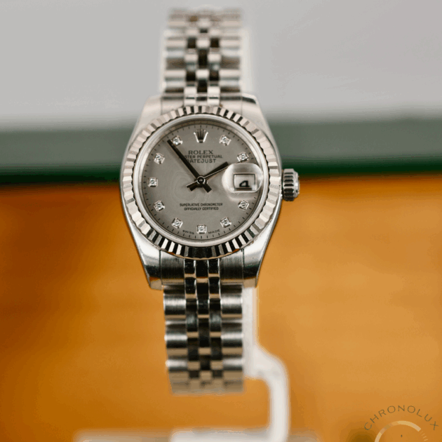 Rolex Lady Datejust 179174 Jubilee 26mm White MOP Dial Full Set 2006