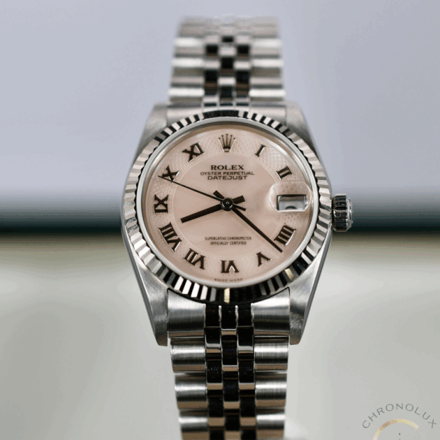 Rolex Lady Datejust 68274 Jubilee 31mm Pink MOP Dial Full Set 1999