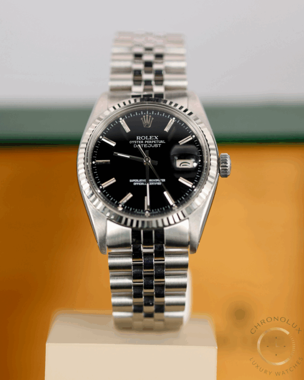 Rolex Datejust 16014 Jubilee 36mm Black Dial Full Set 1988
