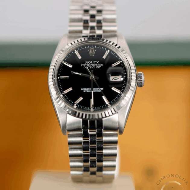 Rolex Datejust 16014 Jubilee 36mm Black Dial Full Set 1988