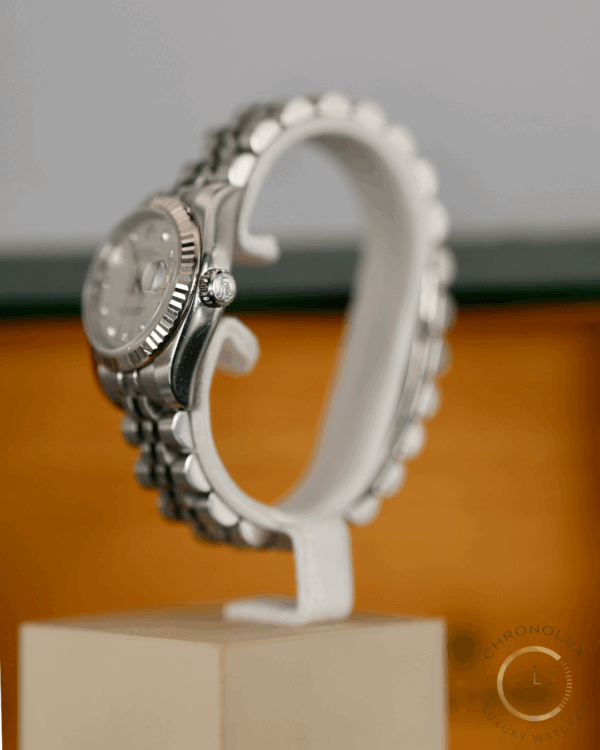Rolex Lady Datejust 179174 Jubilee 26mm White MOP Dial Full Set 2006 - immagine 2