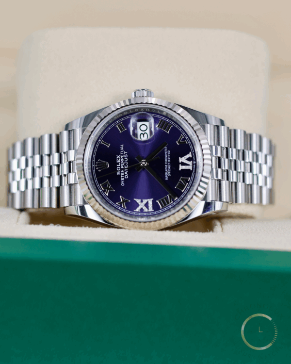 Rolex Datejust 126234 Purple Diamonds 36mm Full Set New 2024 - immagine 2