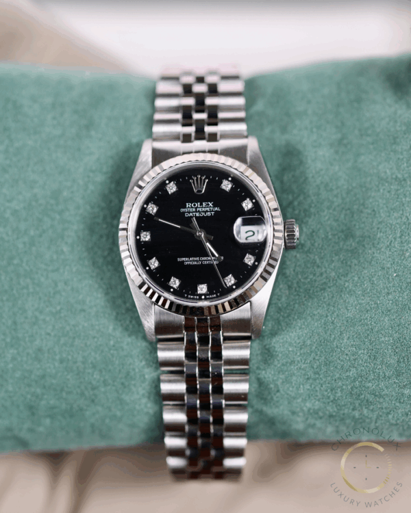 Rolex Lady Datejust 68274 Jubilee 31mm Black Diamonds Dial Full Set 1991 - immagine 5