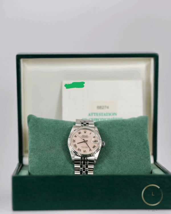 Rolex Lady Datejust 68274 Jubilee 31mm Pink MOP Dial Full Set 1999 - immagine 6
