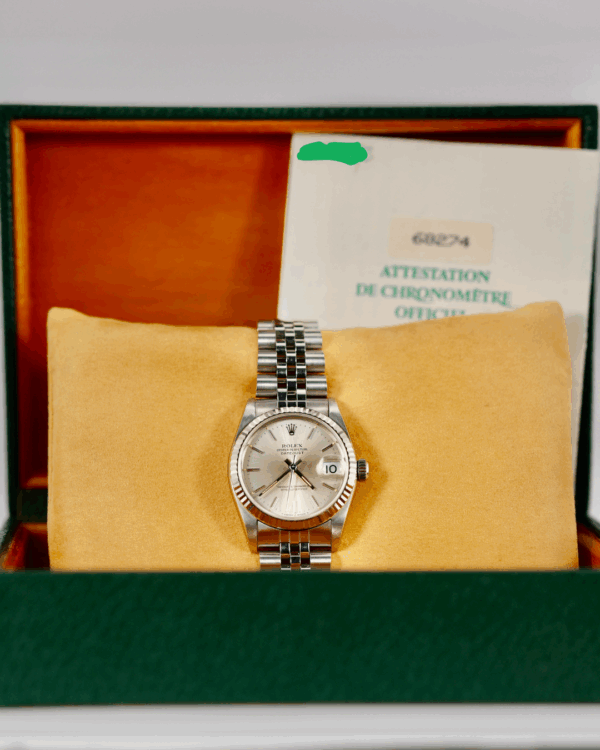Rolex Lady Datejust 68274 Jubilee 31mm Silver Dial Full Set 1991 - immagine 6