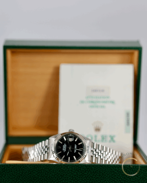Rolex Datejust 16014 Jubilee 36mm Black Dial Full Set 1988 - immagine 3