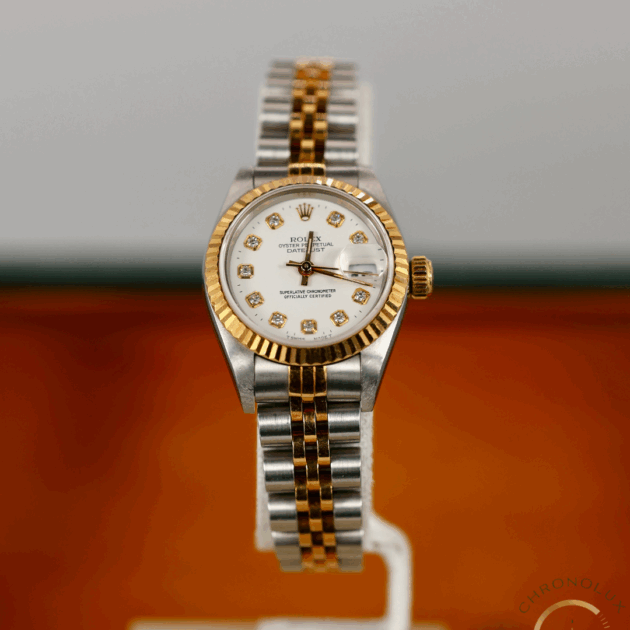 Rolex Lady Datejust 26mm 69173 White Diamonds Dial Full Set 1997