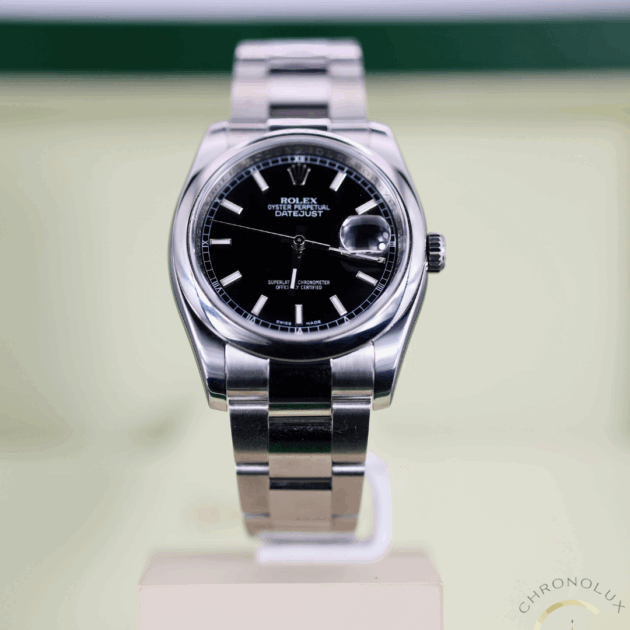 Rolex Datejust 116200 Black Dial 36mm Full Set 2011