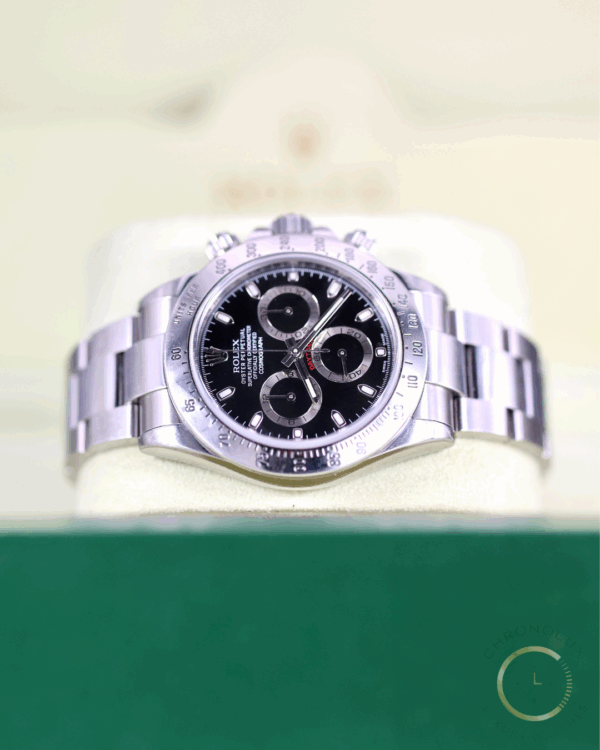 Rolex Daytona 116520 Long Clasp Black APH Dial Full Set 2013 Chromalight - immagine 2