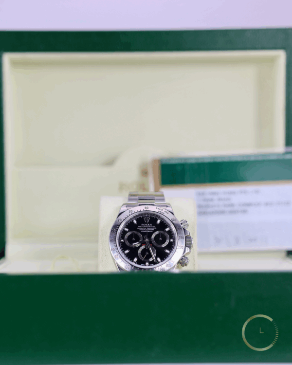 Rolex Daytona 116520 Long Clasp Black APH Dial Full Set 2013 Chromalight - immagine 6