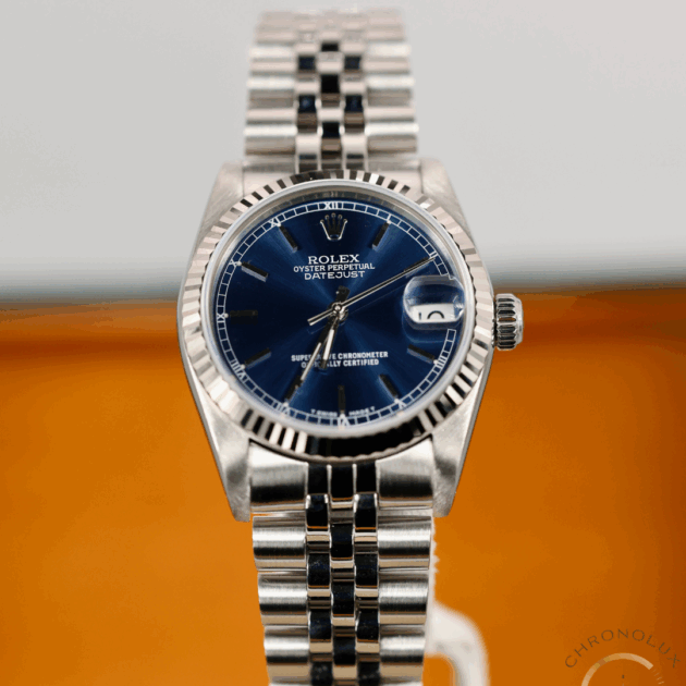 Rolex Datejust 68274 Jubilee 31mm Blue Dial Full Set 1989