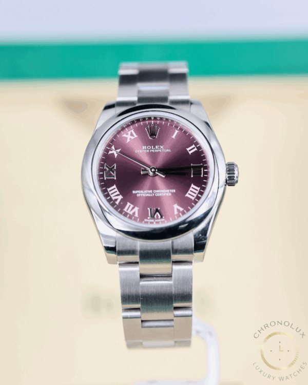 Rolex Oyster Perpetual 177200 31mm Purple Dial Full Set 2018