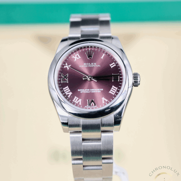 Rolex Oyster Perpetual 177200 31mm Purple Dial Full Set 2018