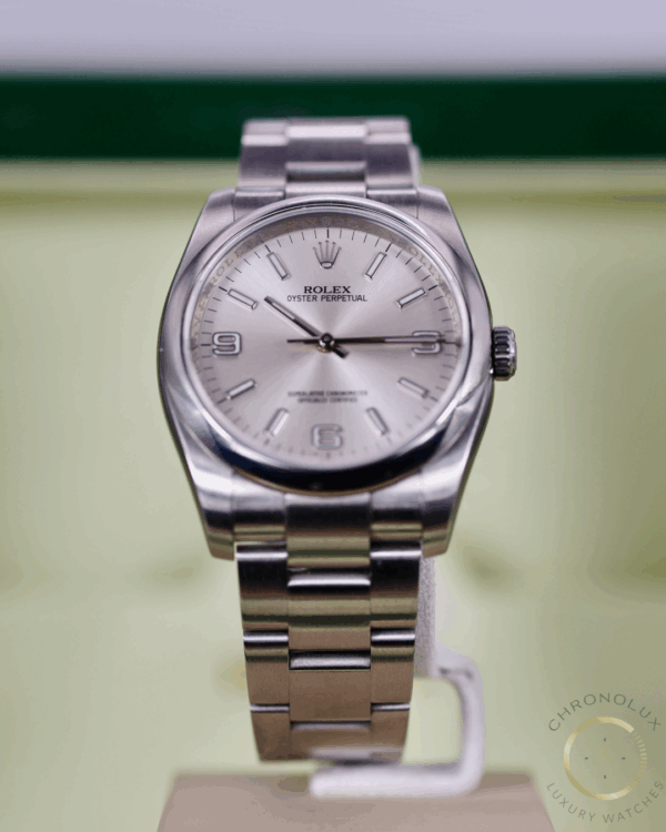 Rolex Oyster Perpetual 116000 36mm Silver Dial 2010 Full Set