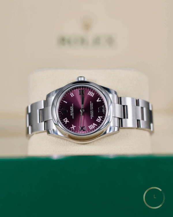 Rolex Oyster Perpetual 177200 31mm Purple Dial Full Set 2018 - immagine 2