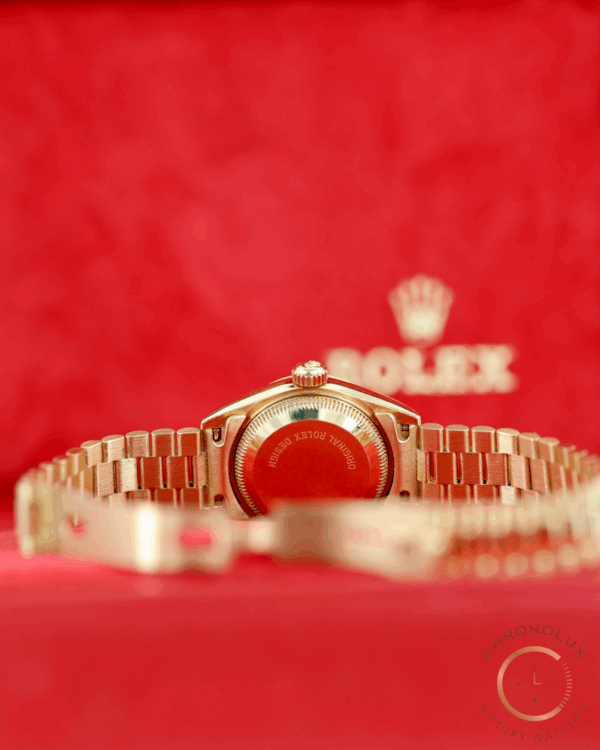Rolex Lady Datejust 26mm 69178 Gold Champagne Diamonds Dial Full Set 1987 - immagine 4