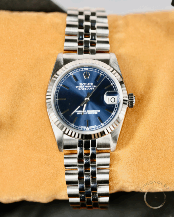 Rolex Datejust 68274 Jubilee 31mm Blue Dial Full Set 1989 - immagine 5