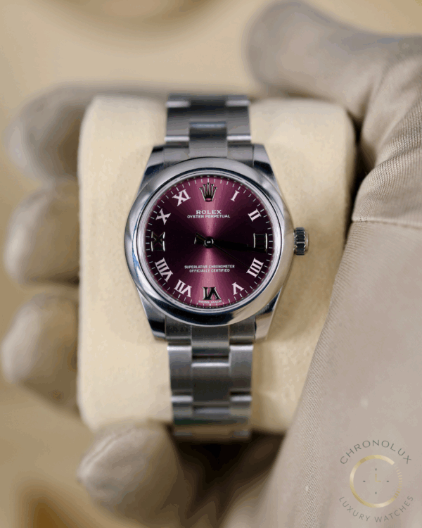 Rolex Oyster Perpetual 177200 31mm Purple Dial Full Set 2018 - immagine 5