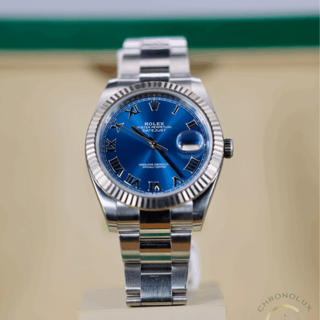Rolex Datejust 126334 Azzurro Romani 41mm Full Set 2019