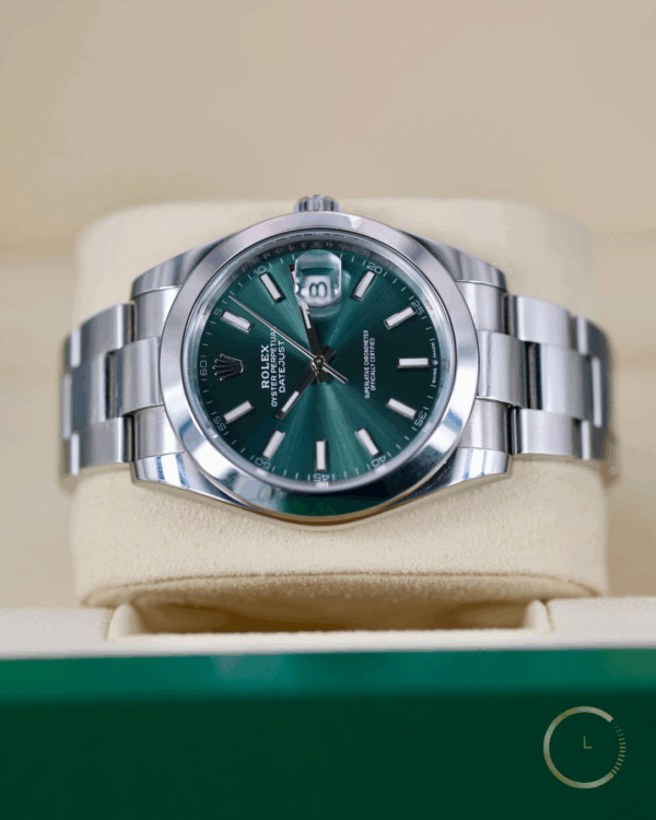 Rolex Datejust 126300 Green Mint Index 41mm Full Set 2024 - immagine 2