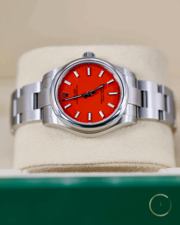 Rolex Oyster Perpetual 277200 31mm Red Coral Dial Full Set 2021 - immagine 2