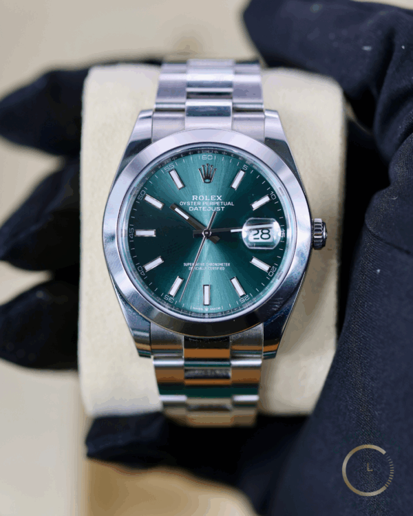 Rolex Datejust 126300 Green Mint Index 41mm Full Set 2024 - immagine 5