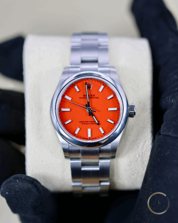 Rolex Oyster Perpetual 277200 31mm Red Coral Dial Full Set 2021 - immagine 5